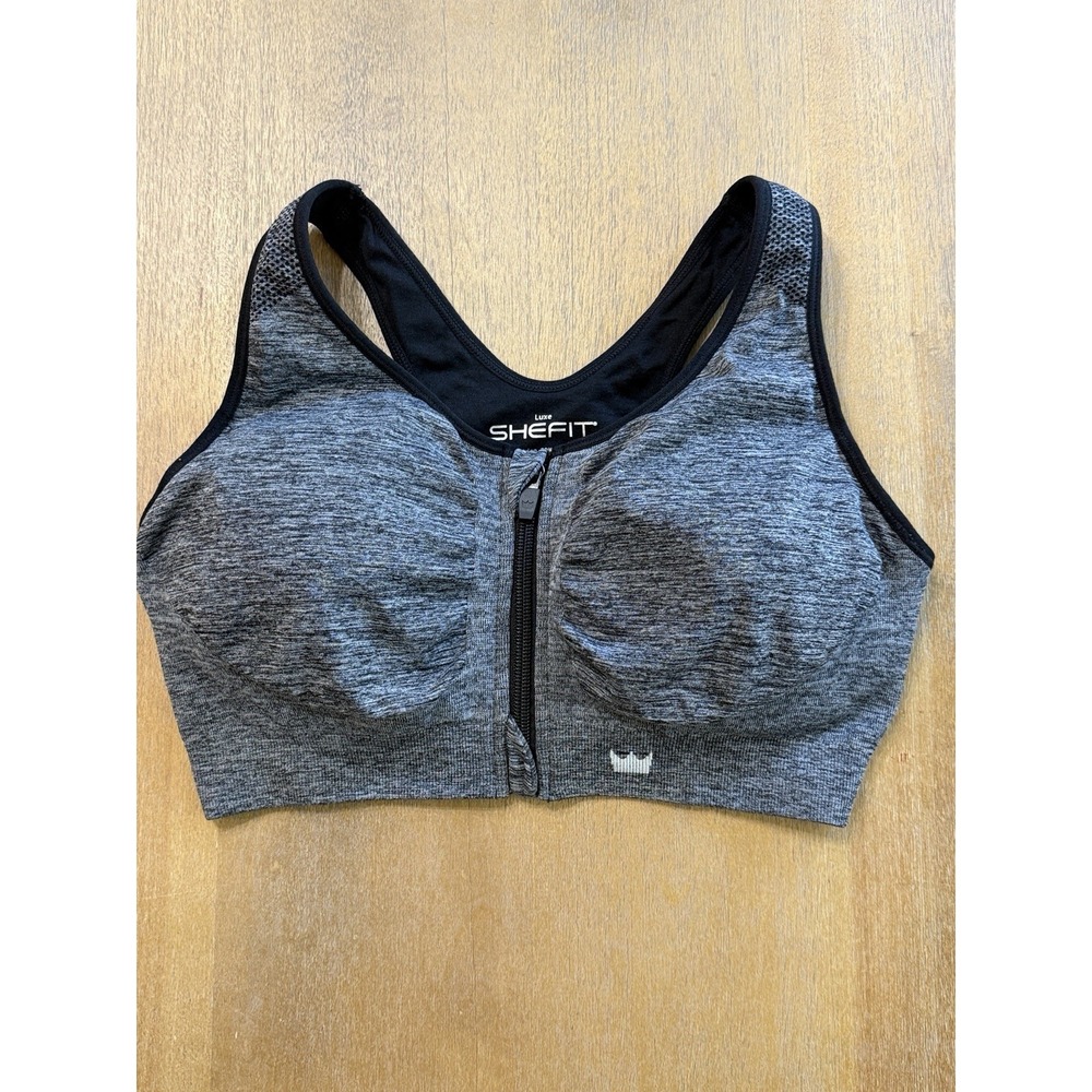 Shefit Lounge Sports Bra Luxe Zip Front High Impact Padded